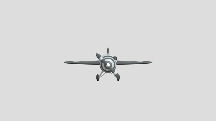 Low Poly Plane 3D Model