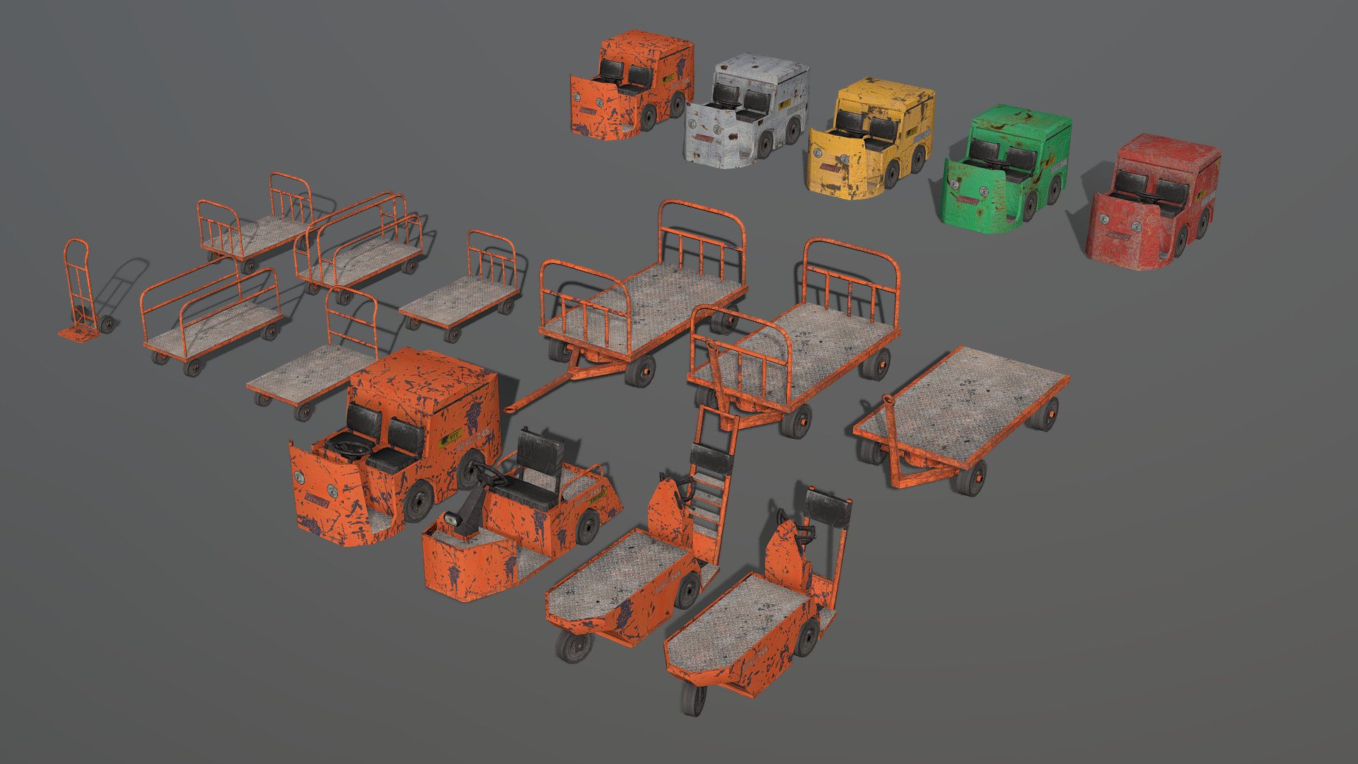 Industrial Utility Carts Buy Royalty Free 3D model by CommonSpence