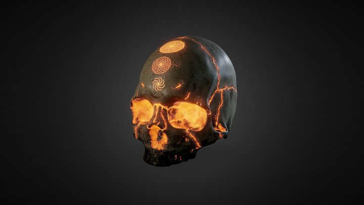 Mystic Human Skull 3D Model