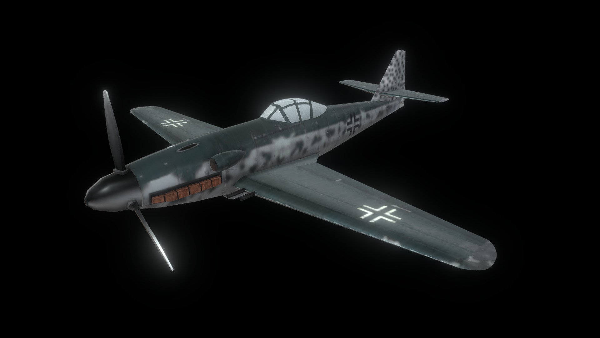 Messerschmitt Me-309 (low poly) - Download Free 3D model by Götz 