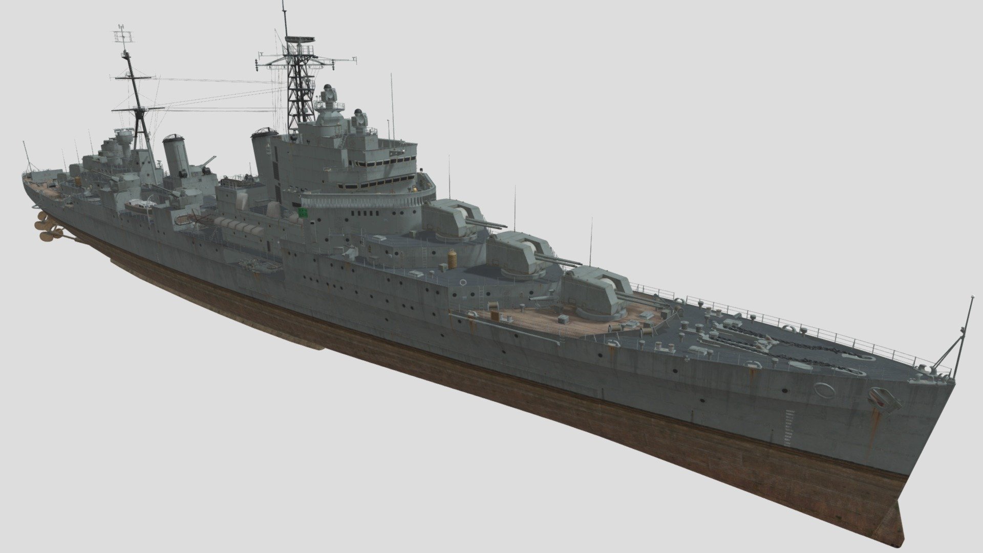 British Navy CLAA Tier X PLUTO - Download Free 3D model by 全斗焕 (@lxyun ...