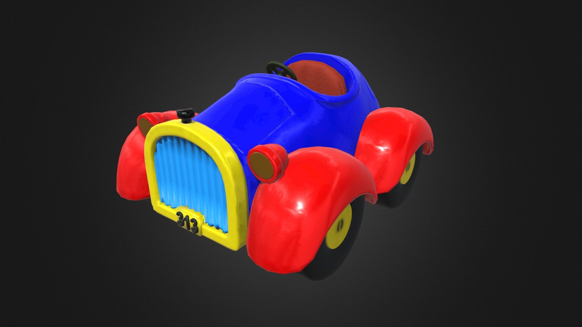 313 - The car of Donald Duck and Paperinik - 3D model by