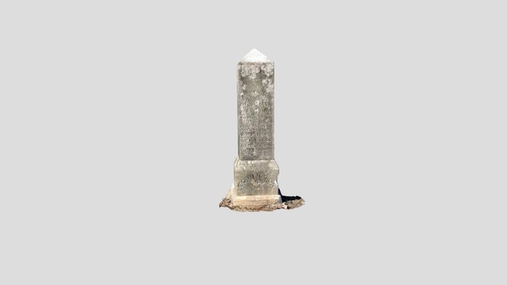 Headstone at Oddfellows Cemetery 3D Model