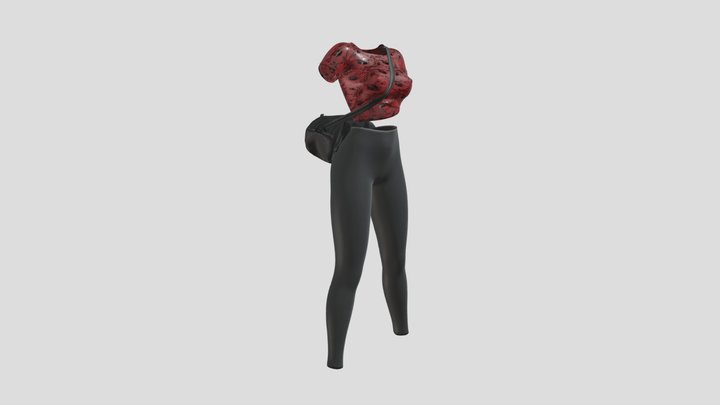 Outfit Fitnes001 3D Model