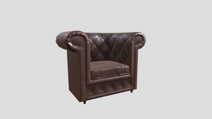 [WIP] Chesterfield Single Seat Sofa 3D Model