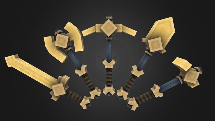 Gold Tool Pack 3D Model
