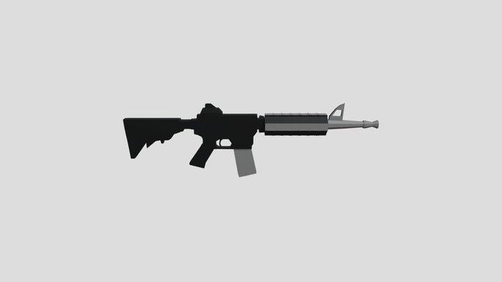 Low Poly M4 3D Model