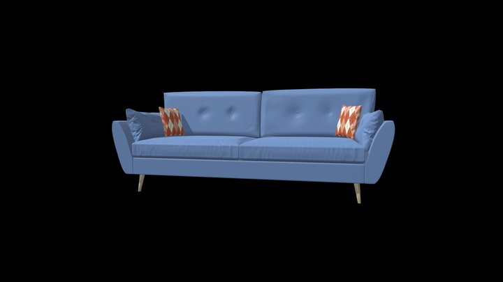 Sofa blue 3D Model