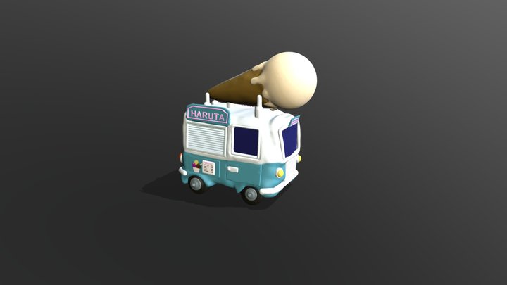 Ice cream truck created in VR 3D Model
