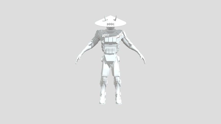 Futuristic Samurai 3D Model