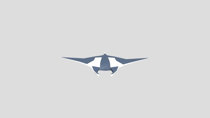 Manta with colour 3D Model
