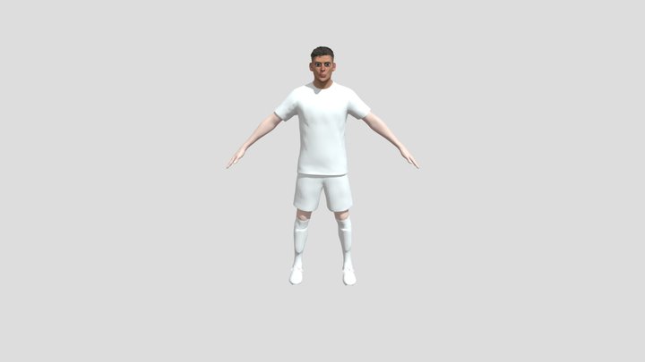 Lunin (Real madrid GK) cartoon 3D Model