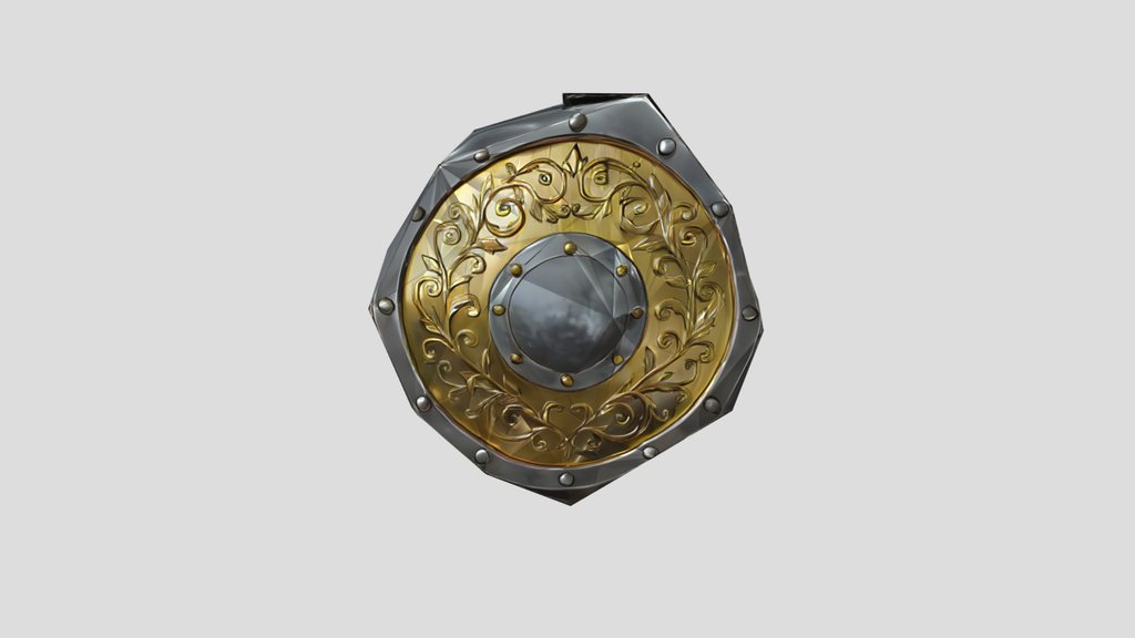 Ornate round shield #dedededede
