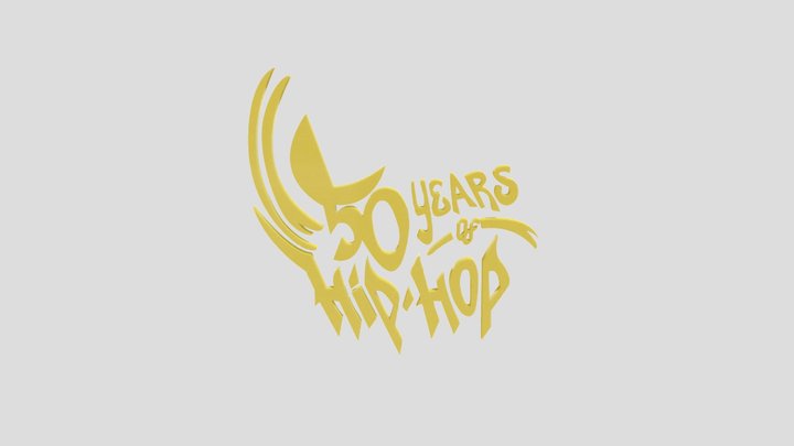 50 years of Hip-Hop Logo 3D Model
