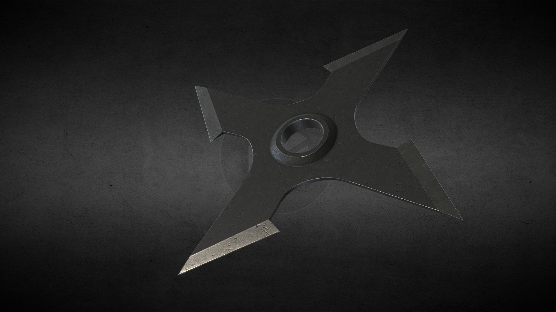 3D model Ninja’s Shuriken 5 - This is a 3D model of the Ninja's Shuriken 5. The 3D model is about a silver airplane with a black background.