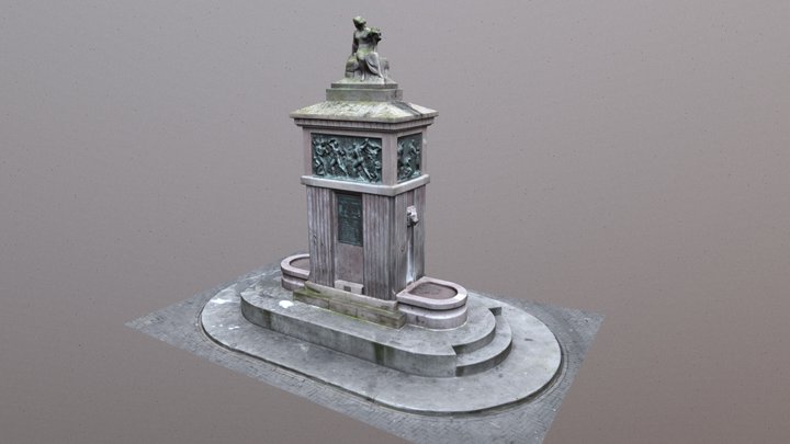 Monument Stadsbrand 7 mei 1862 3D Model