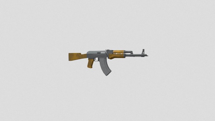 AK-47 Textured 3D Model