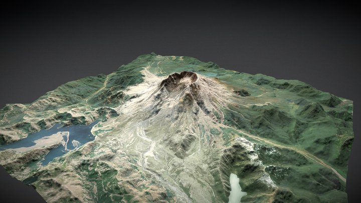 Mount St. Helens, Washington State, USA (x2) 3D Model