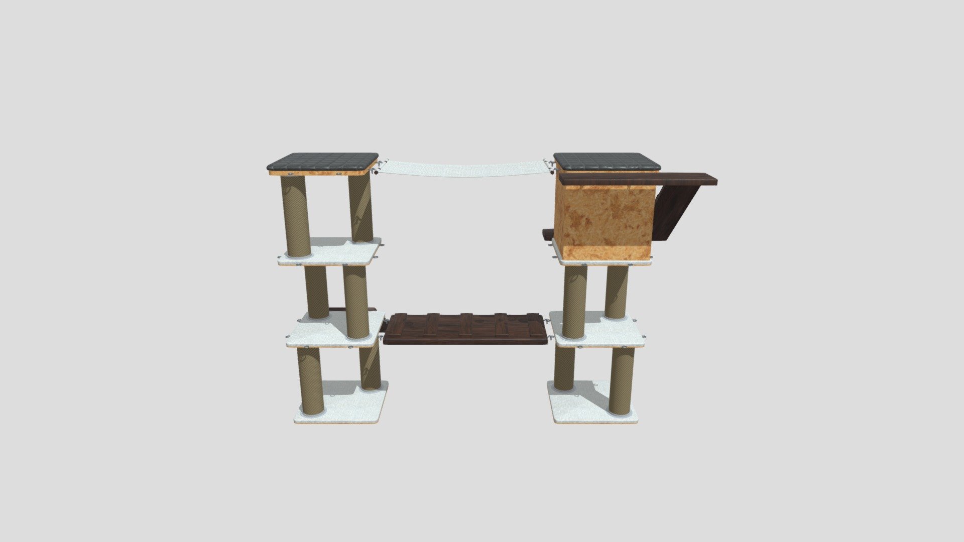 Custom modular cat tree design - 3D model by Andrew (@c0d3r.4ndy ...