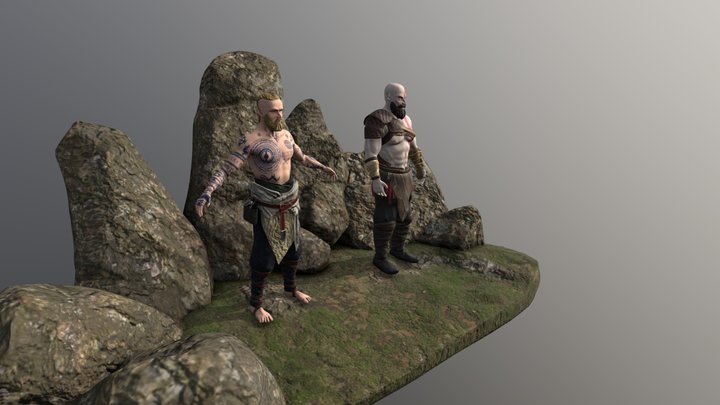 God of War 4 Diorama 3D Model