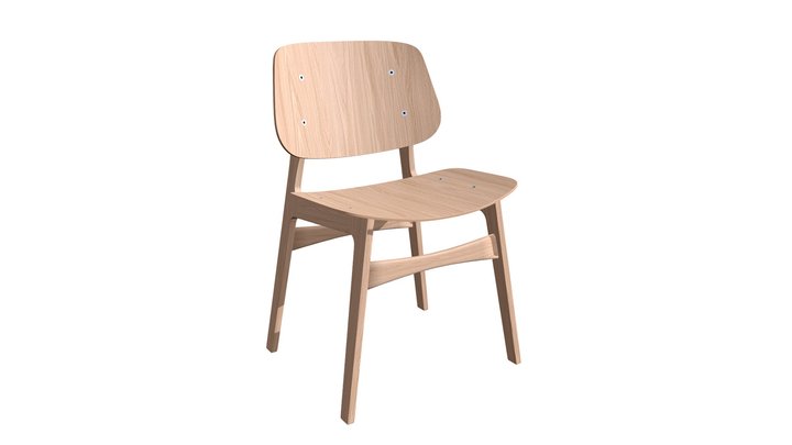 Wooden Chair 3D Model