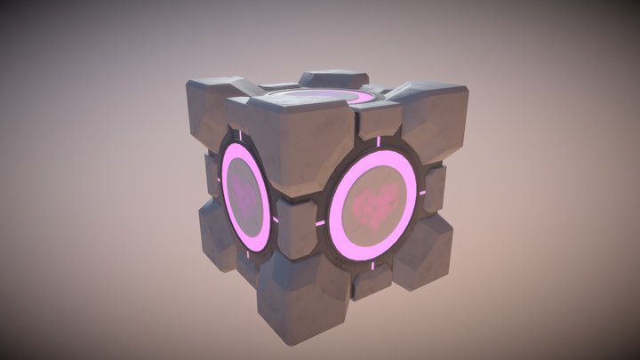 Portal Companion Cube 3D Model