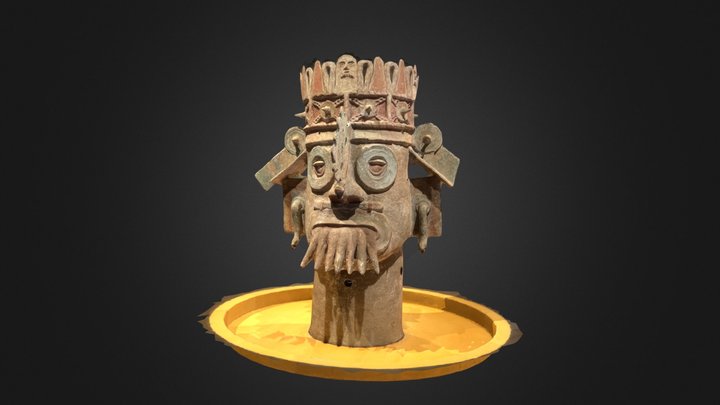 Brasero de Tlaloc. 3D Model