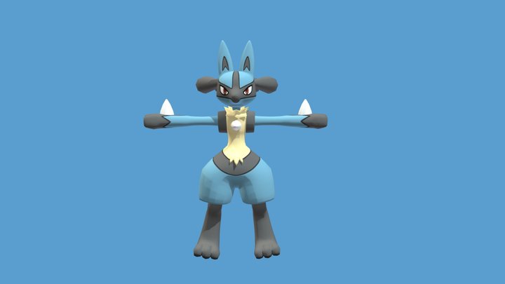 Mega Lucario Shiny - 3D model by Rashky (@rashky) [a0ee830]