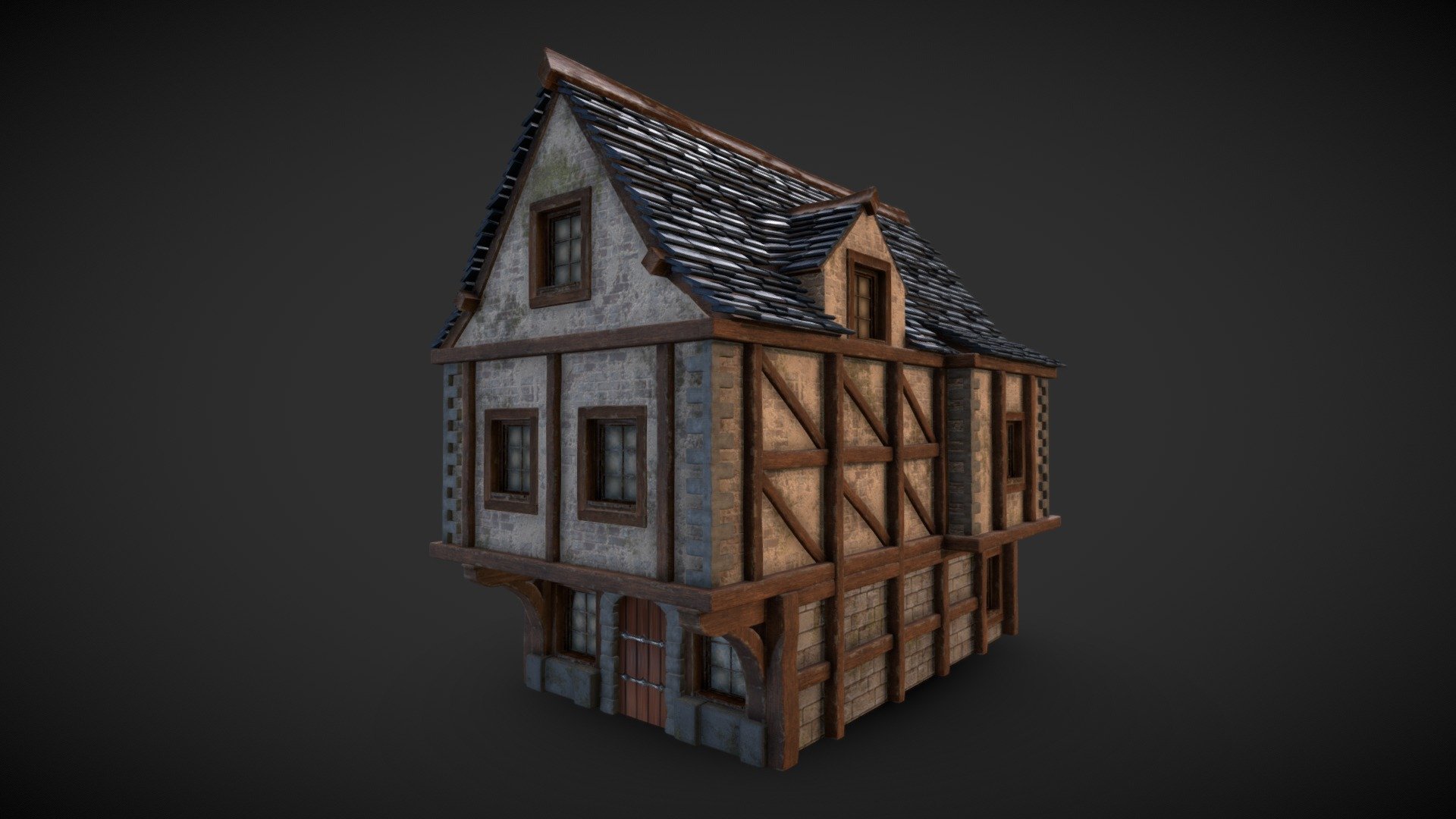 Medieval House - 3D model by Naxyo [f300b48] - Sketchfab