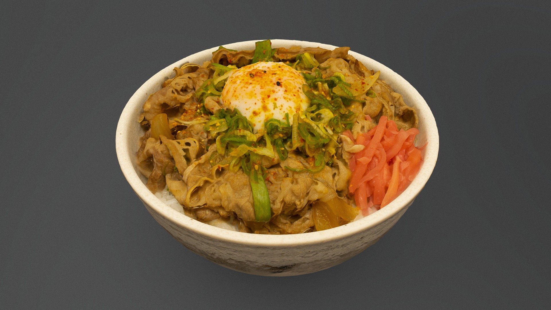 Beef bowl - Leek and Egg