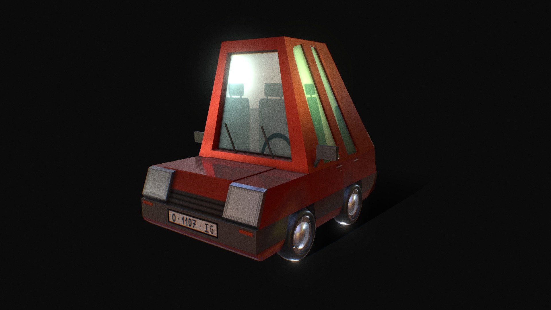 Lowpoly car Renault 5