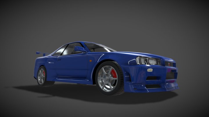 Nissan Skyline R34 3D Model