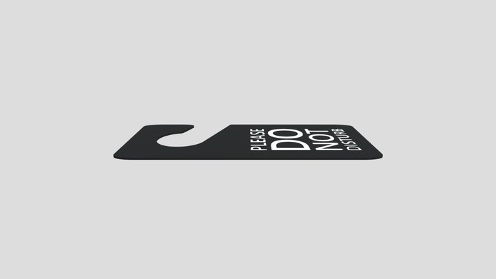 Do not disturb sign 3D Model