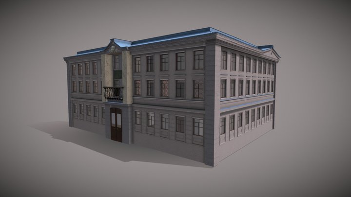 Neoclassical apartment building 3D Model
