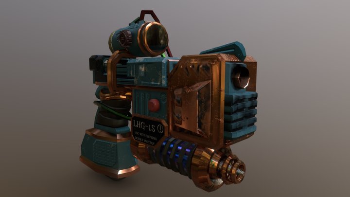 Laser Handgun 3D Model