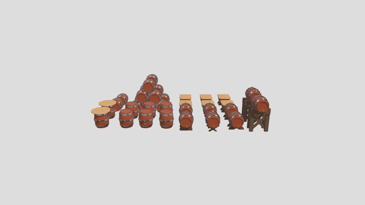 Barrels 3D Model