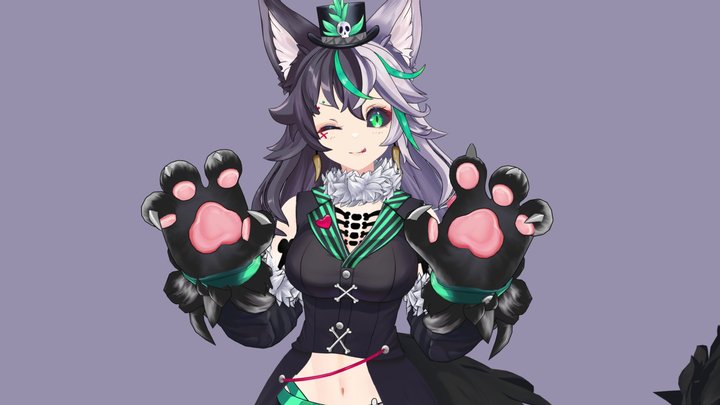 CleoCayenne_vtuber 🐺 3D Model