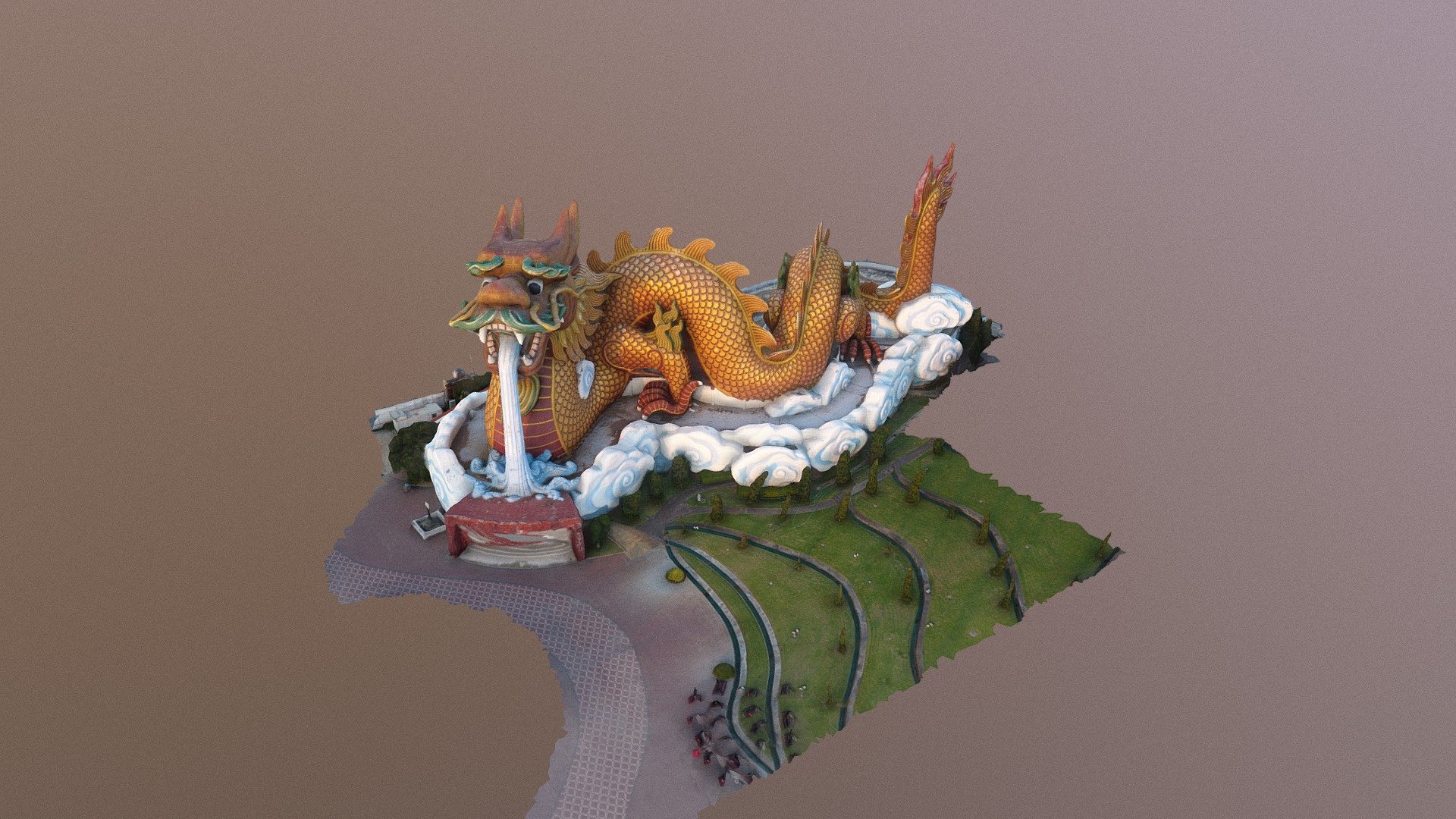 Dragon statue at Supanburi province ,Thailand