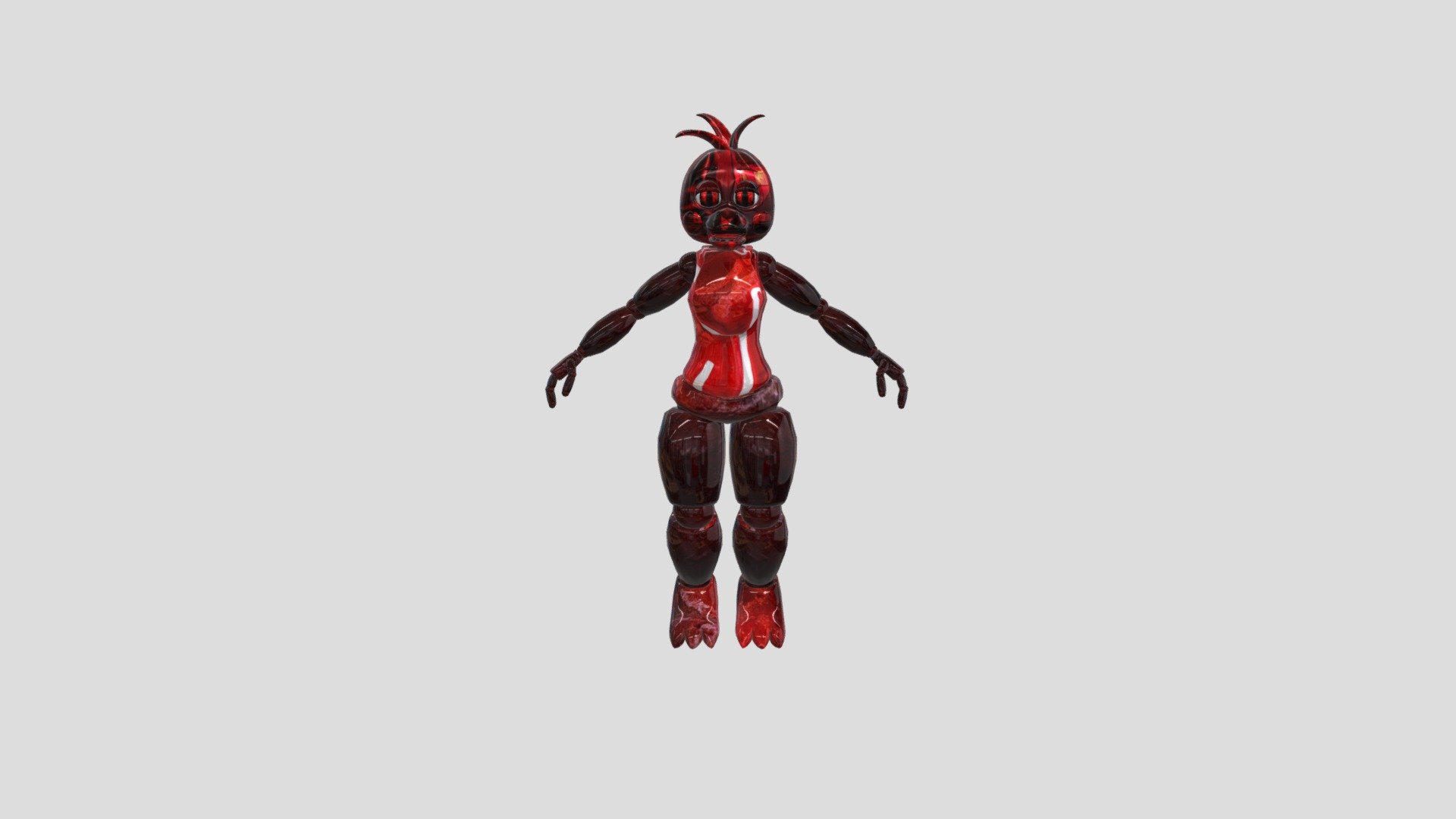 Red devil toy chica — Sketchfab embed 3D viewer