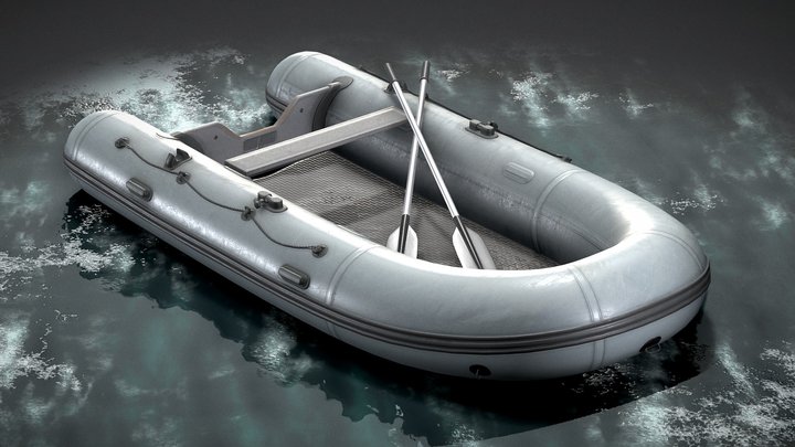 Inflatable boat - PBR VR Game Ready 3D Model