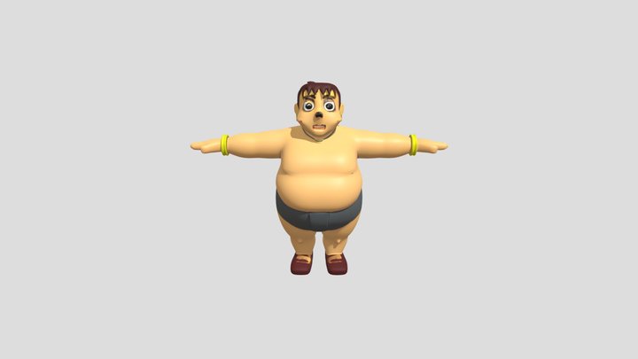 Kaliya pehelwaan 3d model from Bheem 3D Model
