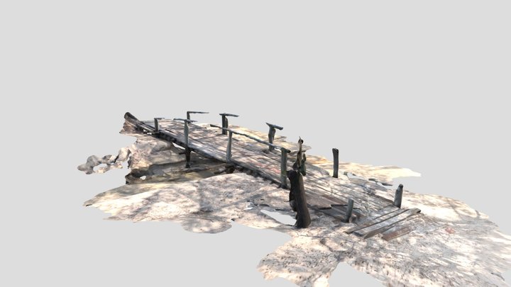 Bridge on Island 3D Model