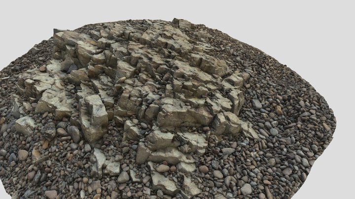AD_ Beach_rock_01 3D Model