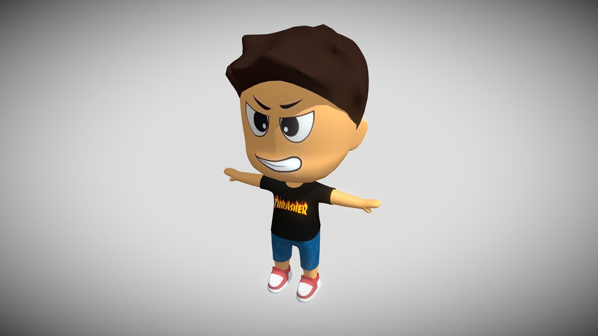 skatista low poly