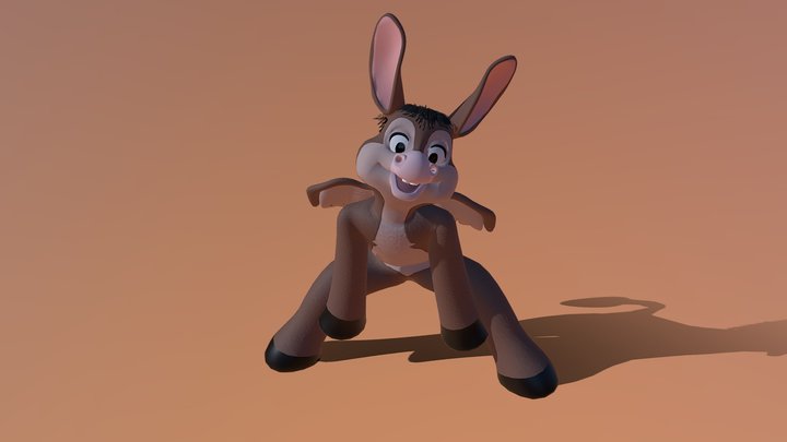 Three Caballeros Burrito Mascot Animated 3D Model