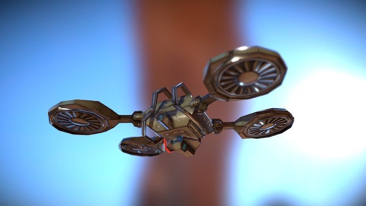 Drone Animated 3D Model