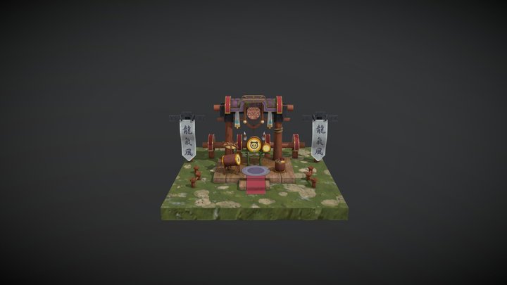 Panda's Shrine 3D Model