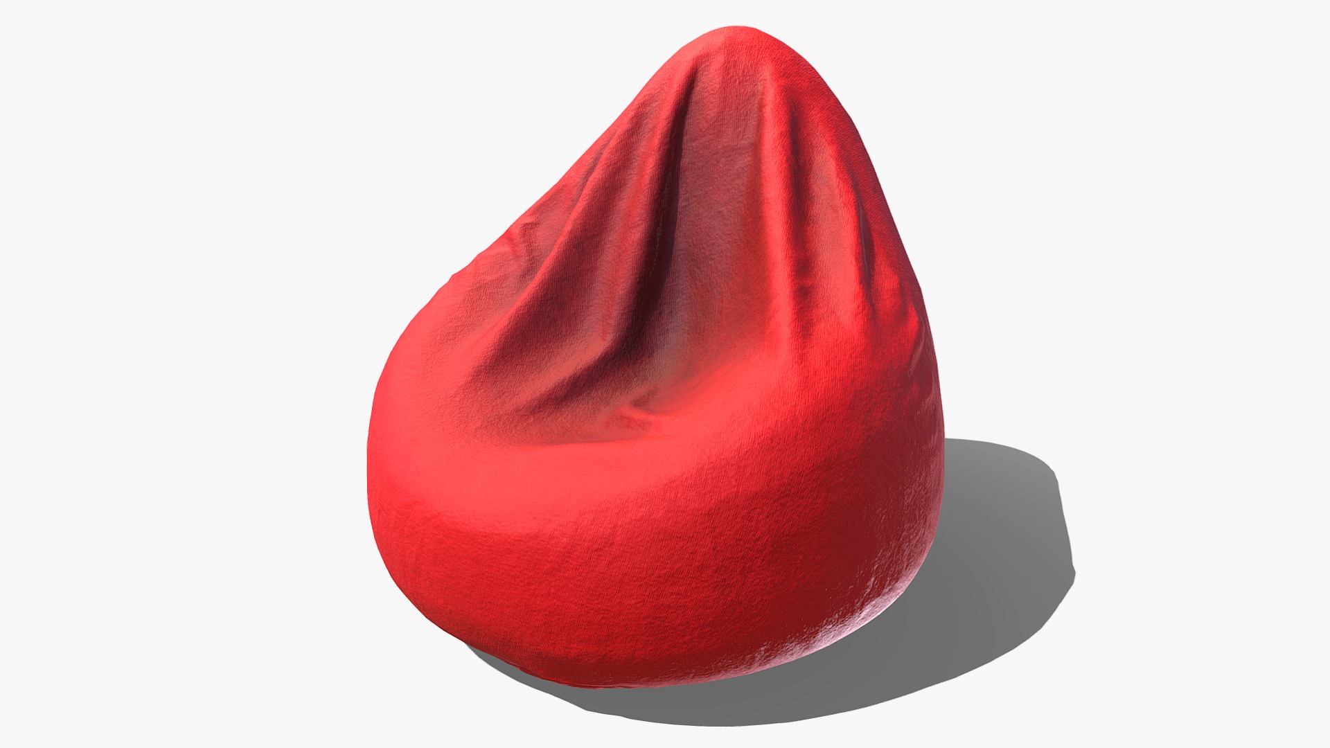 3D model Bean Bag - This is a 3D model of the Bean Bag. The 3D model is about a red shiny object.