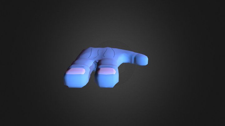 Three finger hand. 3D Model
