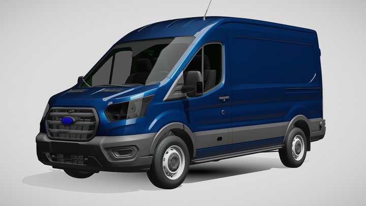 Ford Transit Van L2H2 Leader 2021 3D Model